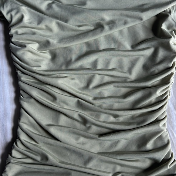 Meshki - Ruched Off-Shoulder Top - Picture 3 of 4